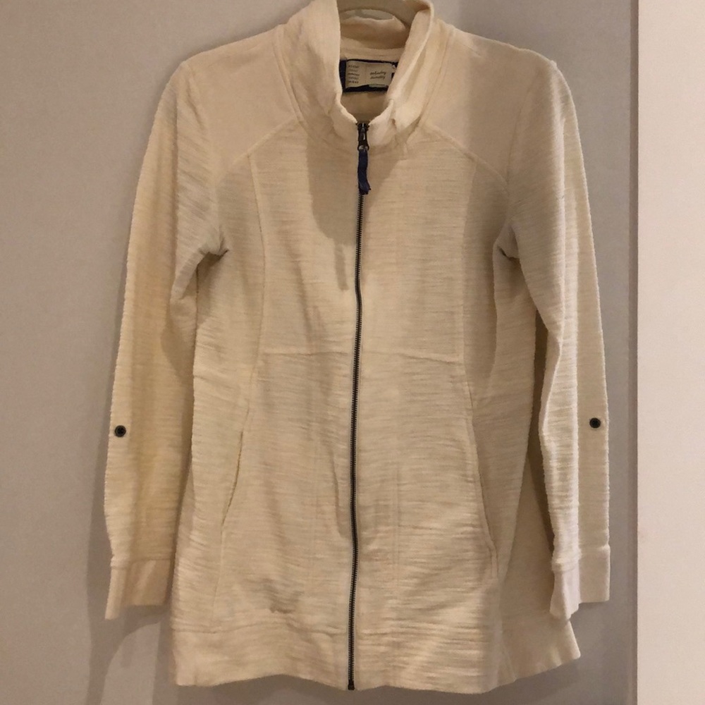 Anthro zip up sweatshirt